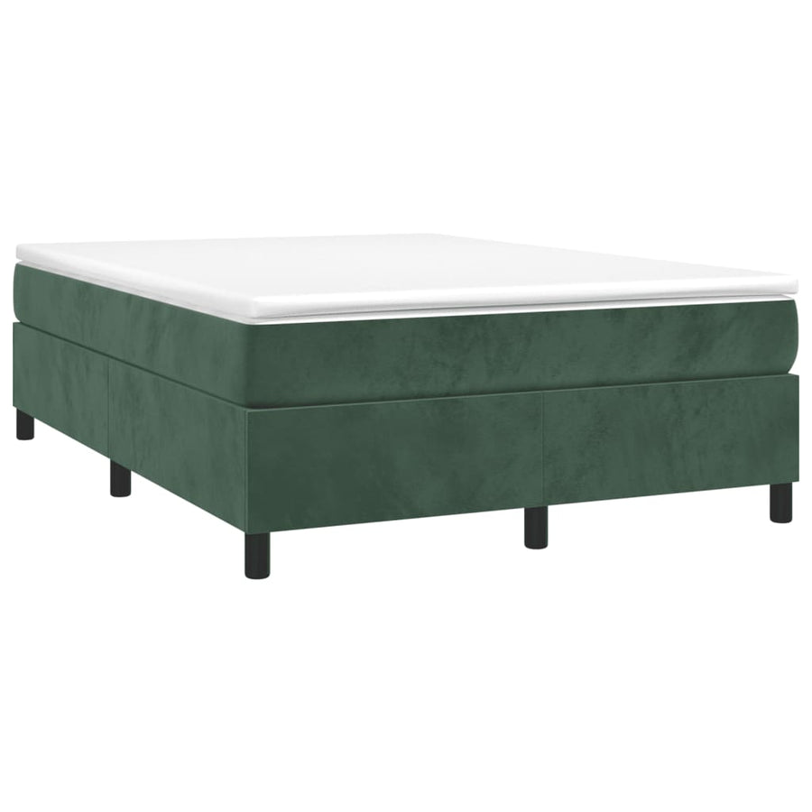 Boxspringframe Fluweel Donkergroen 140 x 200 cm 35 cm