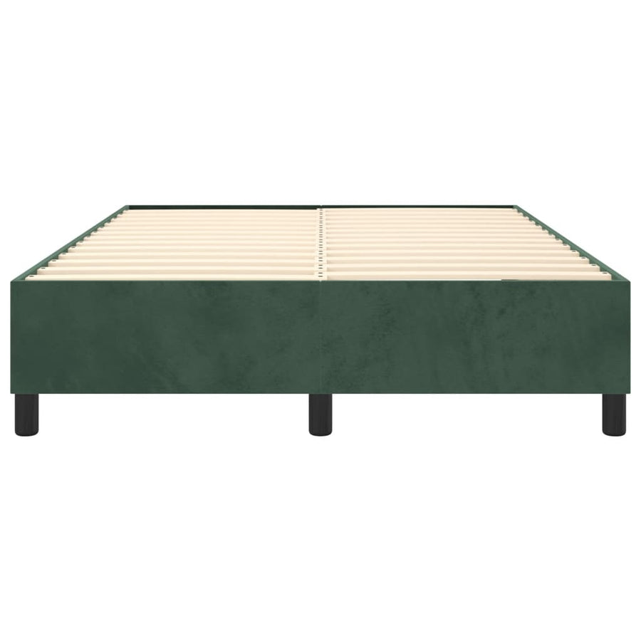 Boxspringframe Fluweel Donkergroen 140 x 200 cm 35 cm