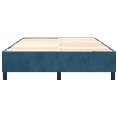 Boxspringframe Fluweel Donkerblauw 140 x 200 cm 35 cm