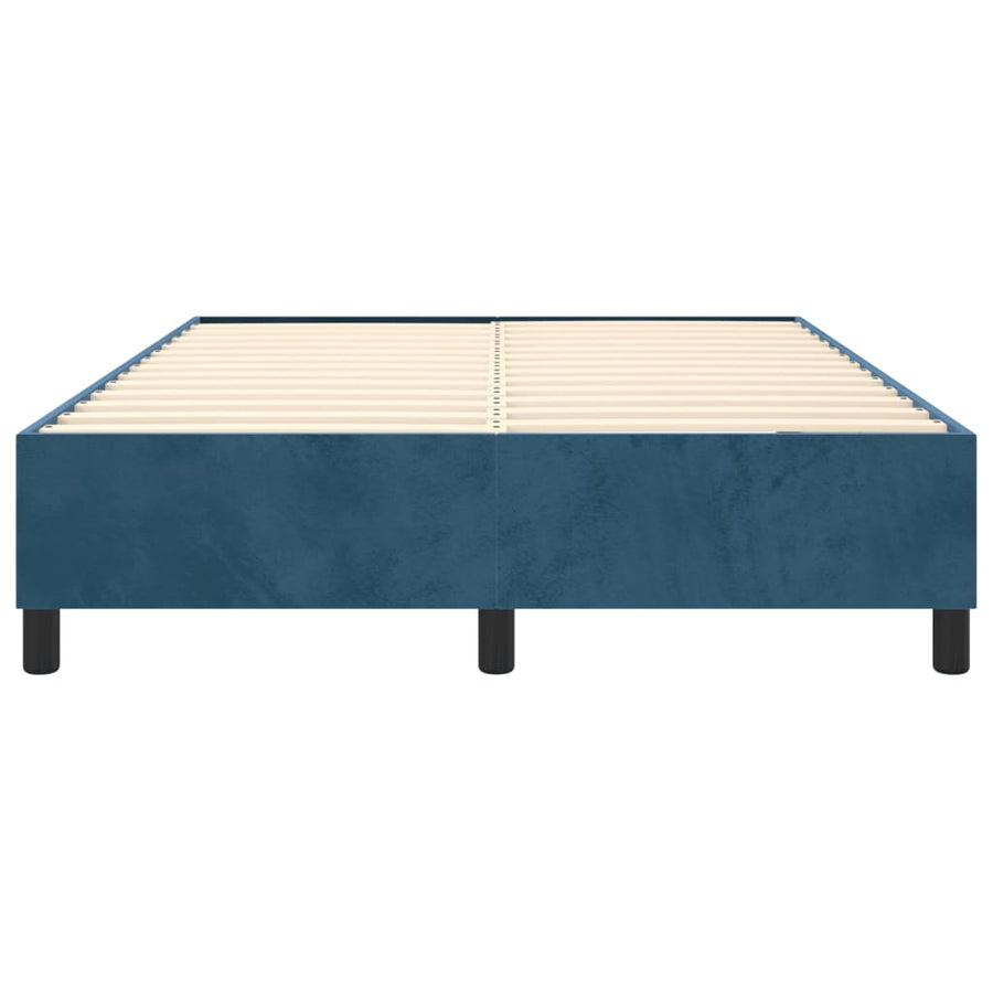 Boxspringframe Fluweel Donkerblauw 140 x 200 cm 35 cm