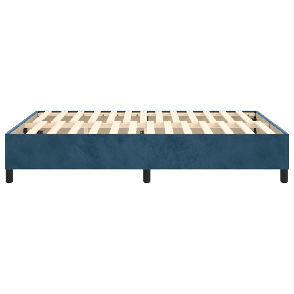 Boxspringframe Fluweel Donkerblauw 140 x 200 cm 35 cm