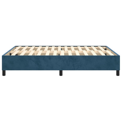 Boxspringframe Fluweel Donkerblauw 140 x 200 cm 35 cm