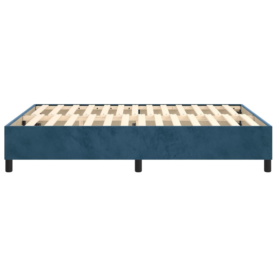Boxspringframe Fluweel Donkerblauw 140 x 200 cm 35 cm