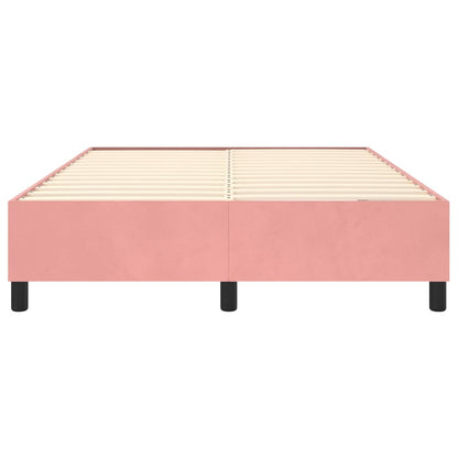Boxspringframe Fluweel Roze 140 x 200 cm 35 cm