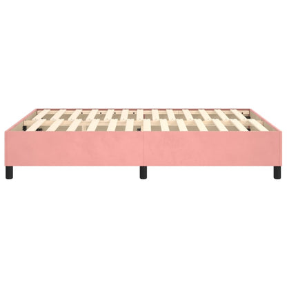 Boxspringframe Fluweel Roze 140 x 200 cm 35 cm