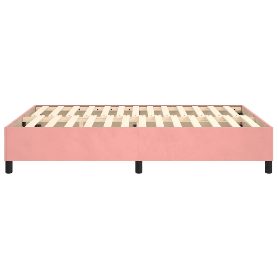 Boxspringframe Fluweel Roze 140 x 200 cm 35 cm