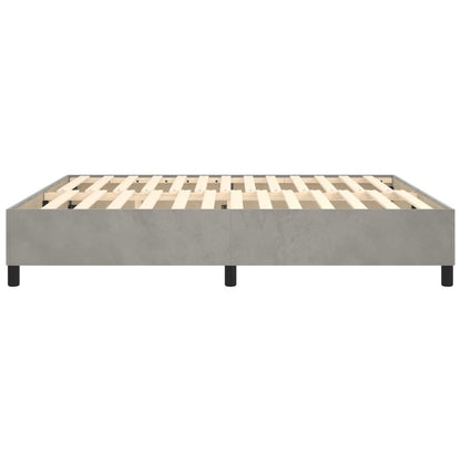 Boxspringframe Fluweel Lichtgrijs 160 x 200 cm 35 cm