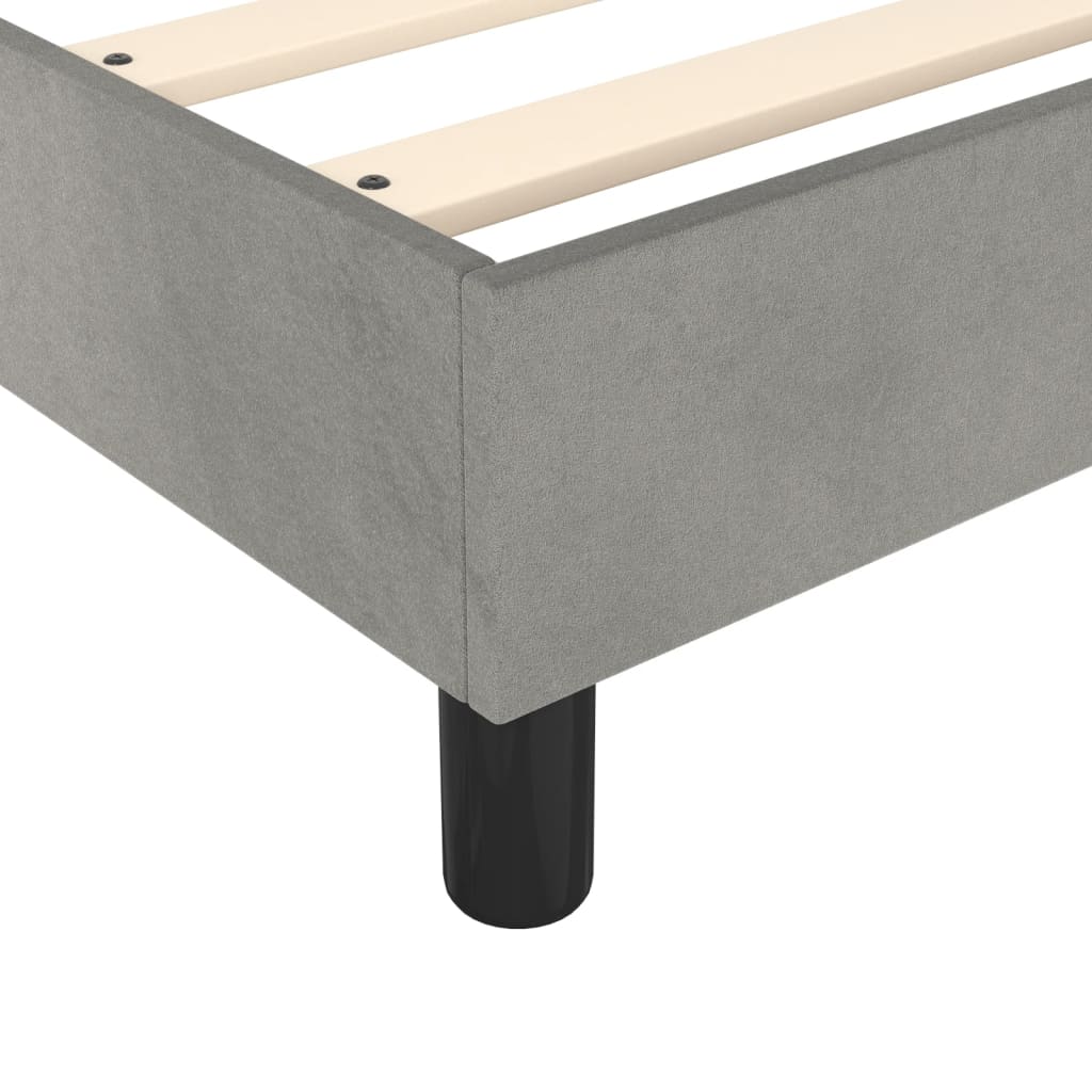 Boxspringframe Fluweel Lichtgrijs 160 x 200 cm 35 cm