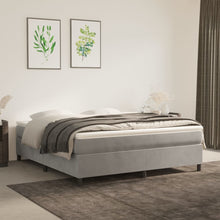 Boxspringframe Fluweel Lichtgrijs 160 x 200 cm 35 cm