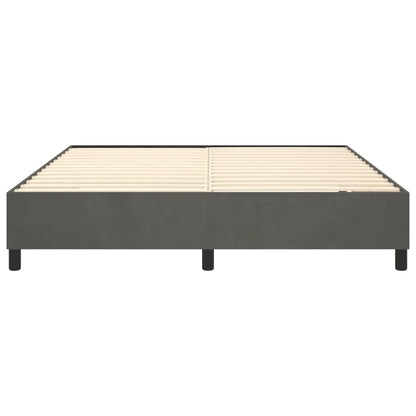 Boxspringframe Fluweel Donkergrijs 160 x 200 cm 35 cm