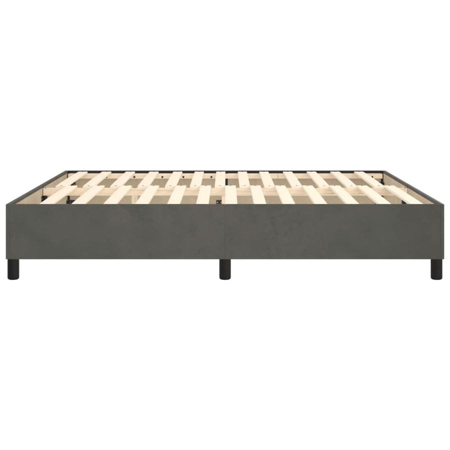 Boxspringframe Fluweel Donkergrijs 160 x 200 cm 35 cm
