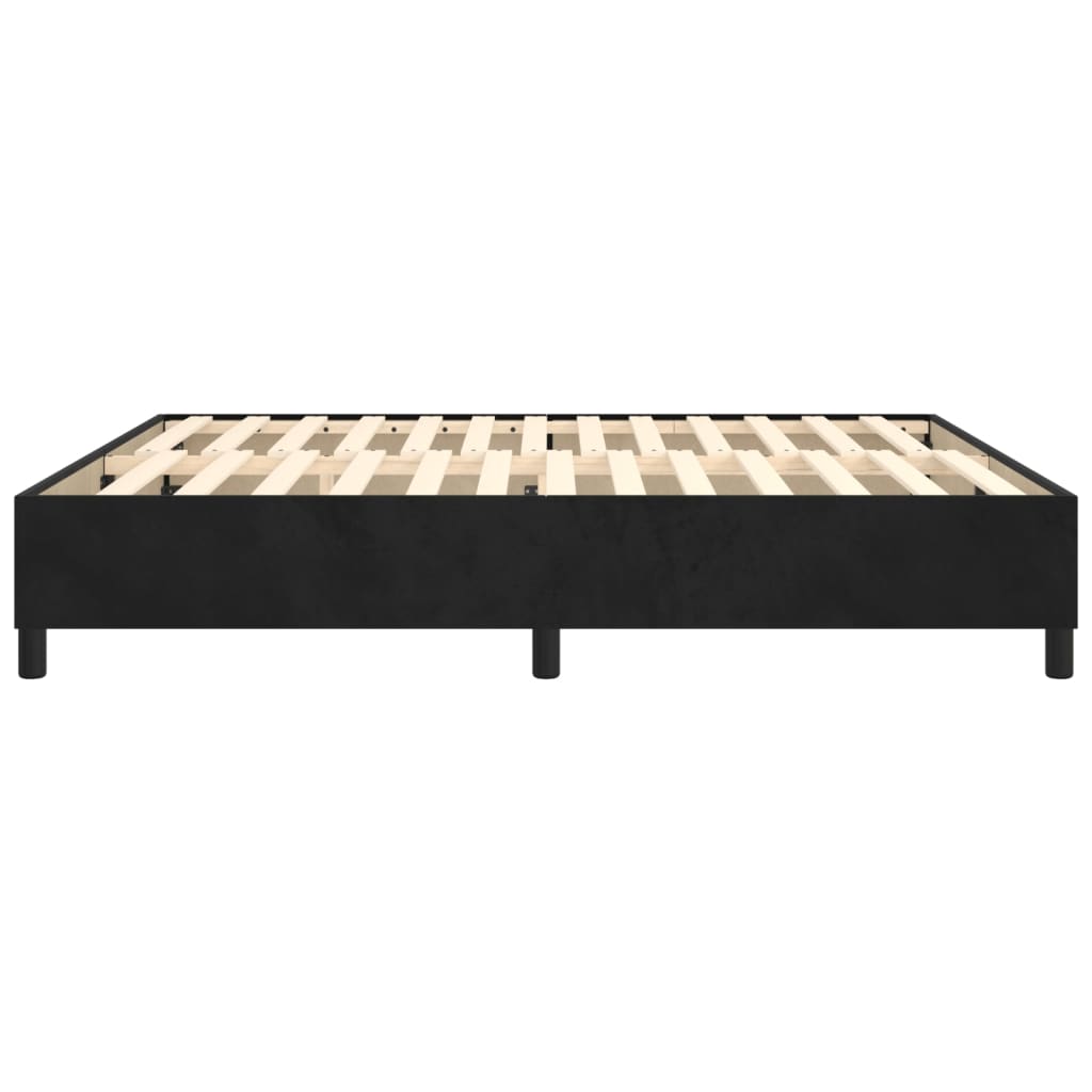 Boxspringframe Fluweel Zwart 160 x 200 cm 35 cm