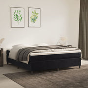 Box spring bed 160x200 cm velvet black