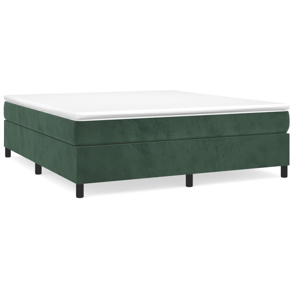 Boxspringframe Fluweel Donkergroen 160 x 200 cm 35 cm