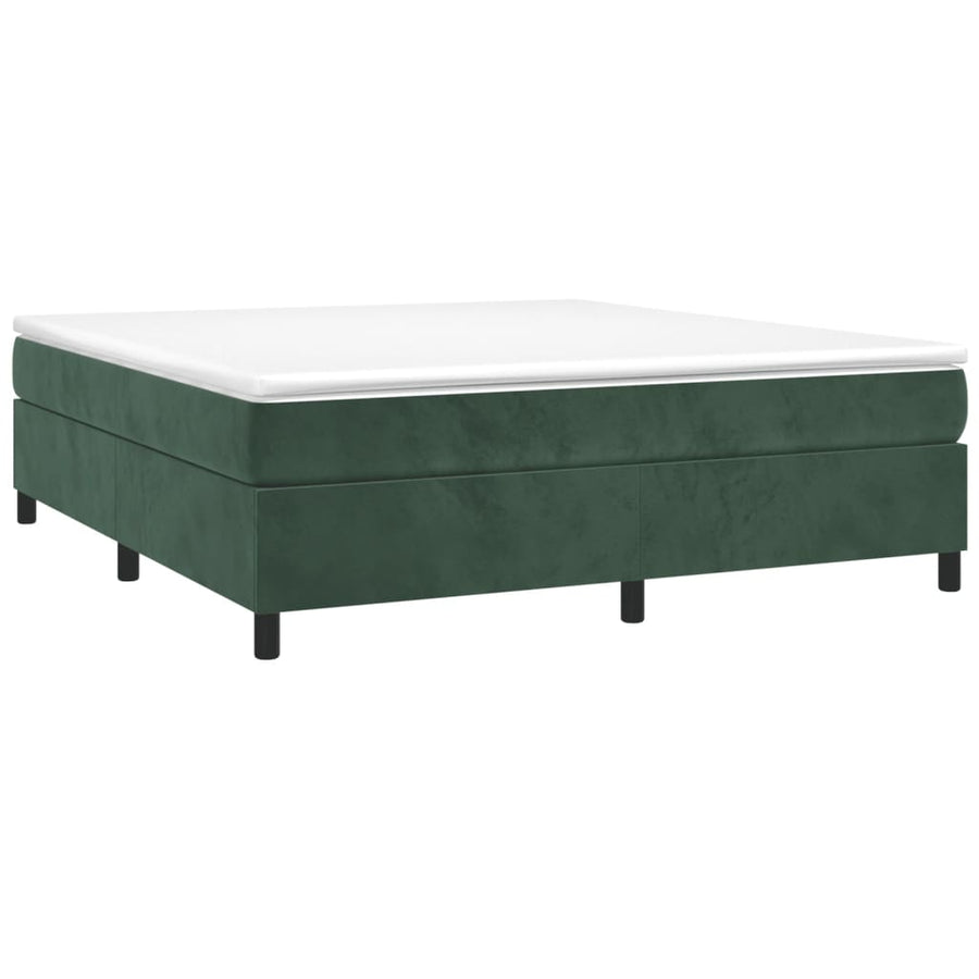 Boxspringframe Fluweel Donkergroen 160 x 200 cm 35 cm
