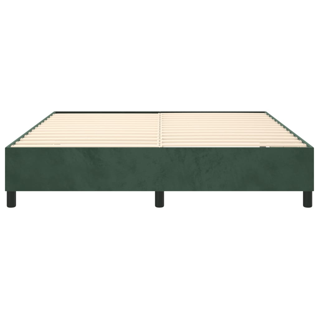 Boxspringframe Fluweel Donkergroen 160 x 200 cm 35 cm