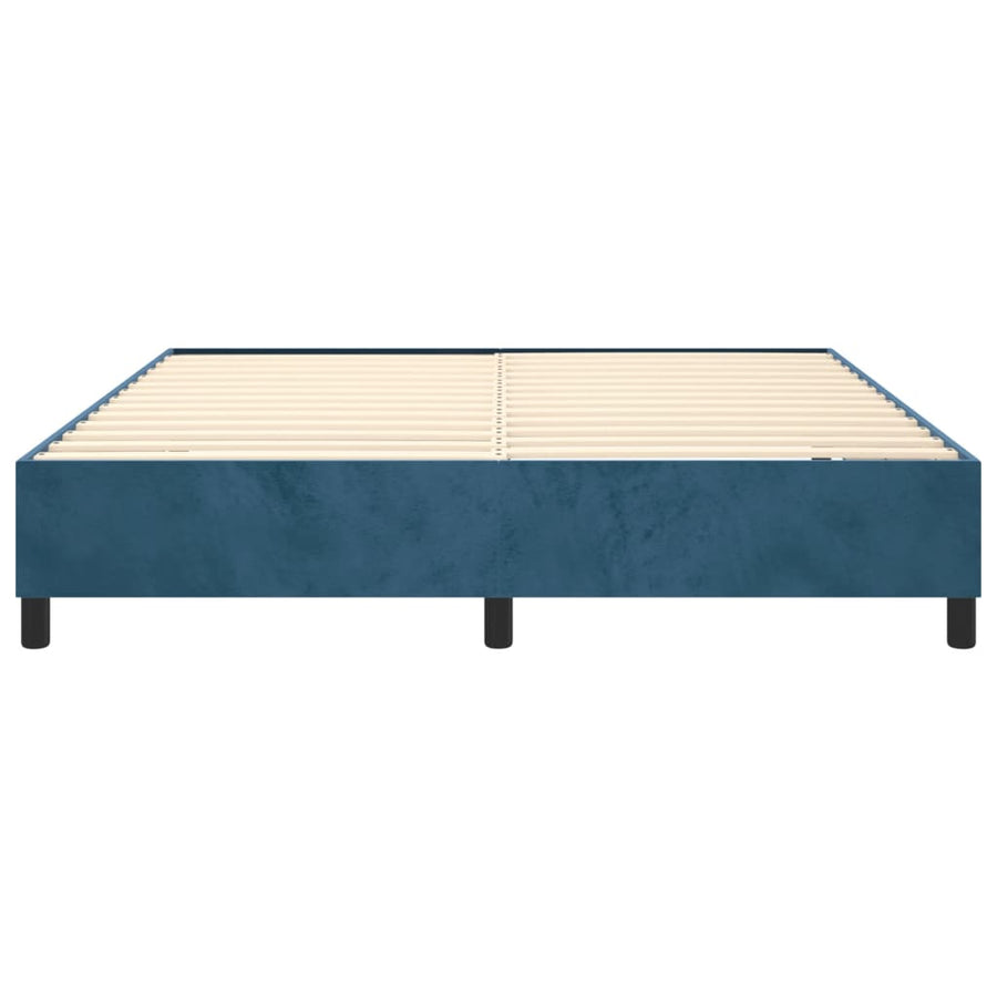 Boxspringframe Fluweel Donkerblauw 160 x 200 cm 35 cm