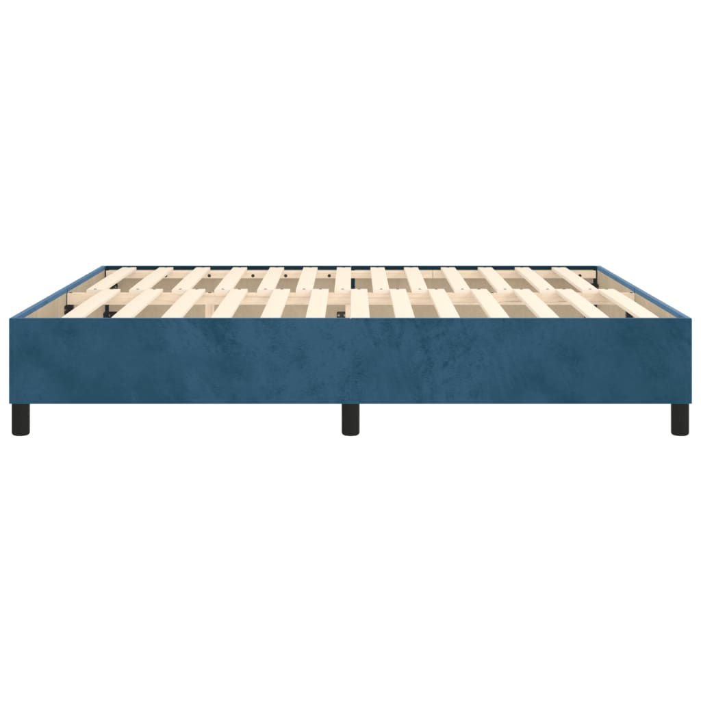 Boxspringframe Fluweel Donkerblauw 160 x 200 cm 35 cm