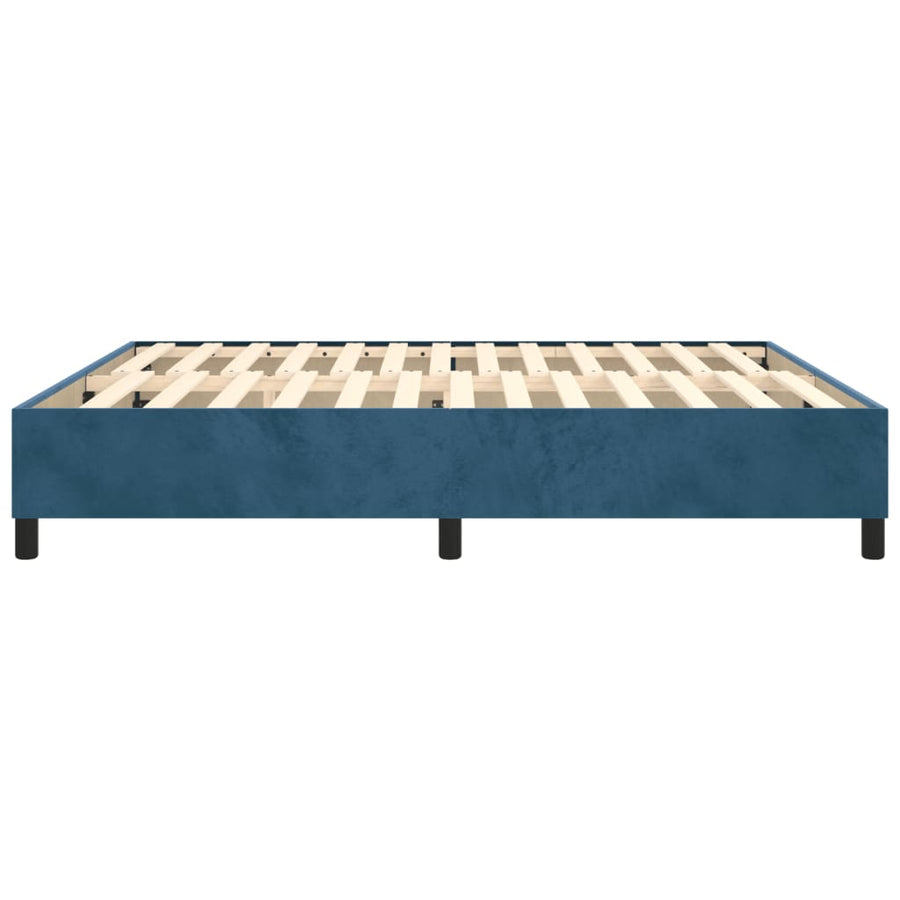 Boxspringframe Fluweel Donkerblauw 160 x 200 cm 35 cm