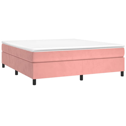 Boxspringframe Fluweel Roze 160 x 200 cm 35 cm