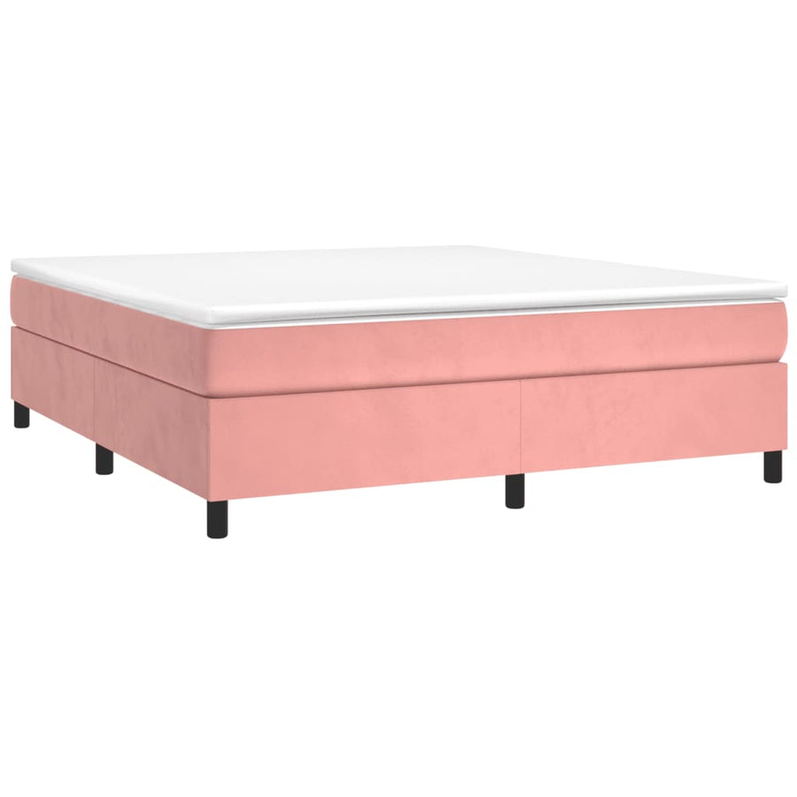 Boxspringframe Fluweel Roze 160 x 200 cm 35 cm