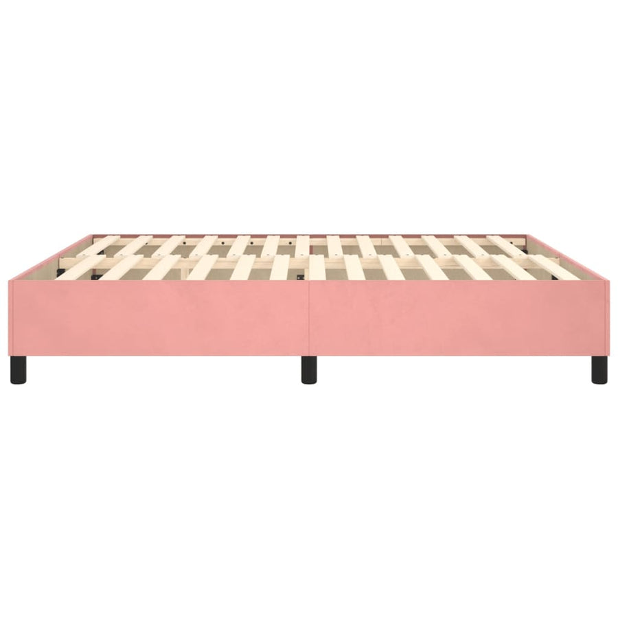 Boxspringframe Fluweel Roze 160 x 200 cm 35 cm