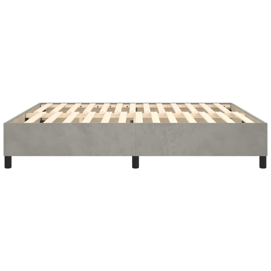 Boxspringframe Fluweel Lichtgrijs 180 x 200 cm 35 cm