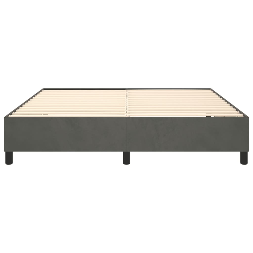 Boxspringframe Fluweel Donkergrijs 180 x 200 cm 35 cm