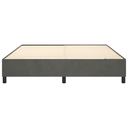 Boxspringframe Fluweel Donkergrijs 180 x 200 cm 35 cm