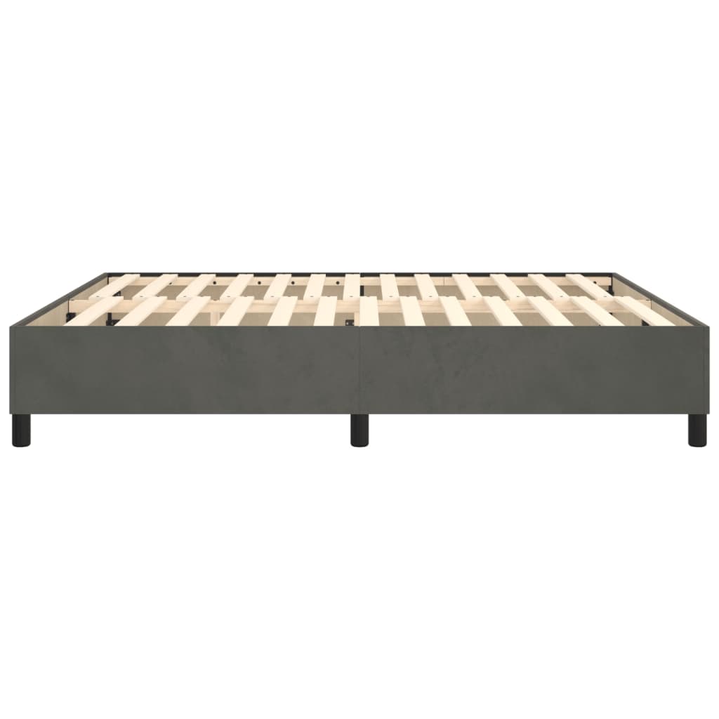 Boxspringframe Fluweel Donkergrijs 180 x 200 cm 35 cm