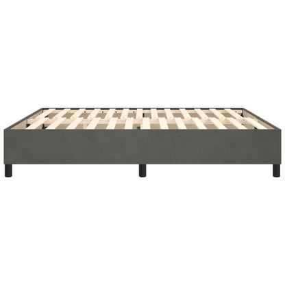 Boxspringframe Fluweel Donkergrijs 180 x 200 cm 35 cm