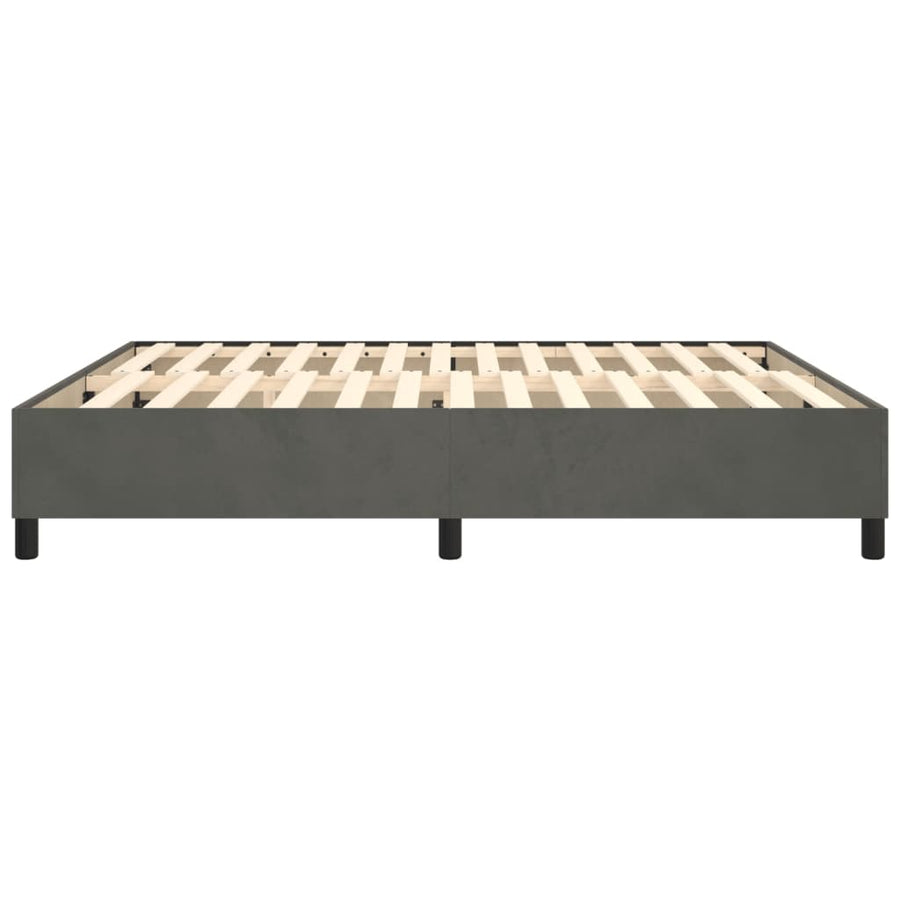 Boxspringframe Fluweel Donkergrijs 180 x 200 cm 35 cm