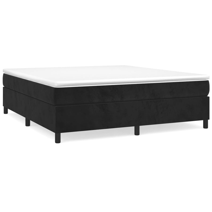 Boxspringframe Fluweel Zwart 180 x 200 cm 35 cm
