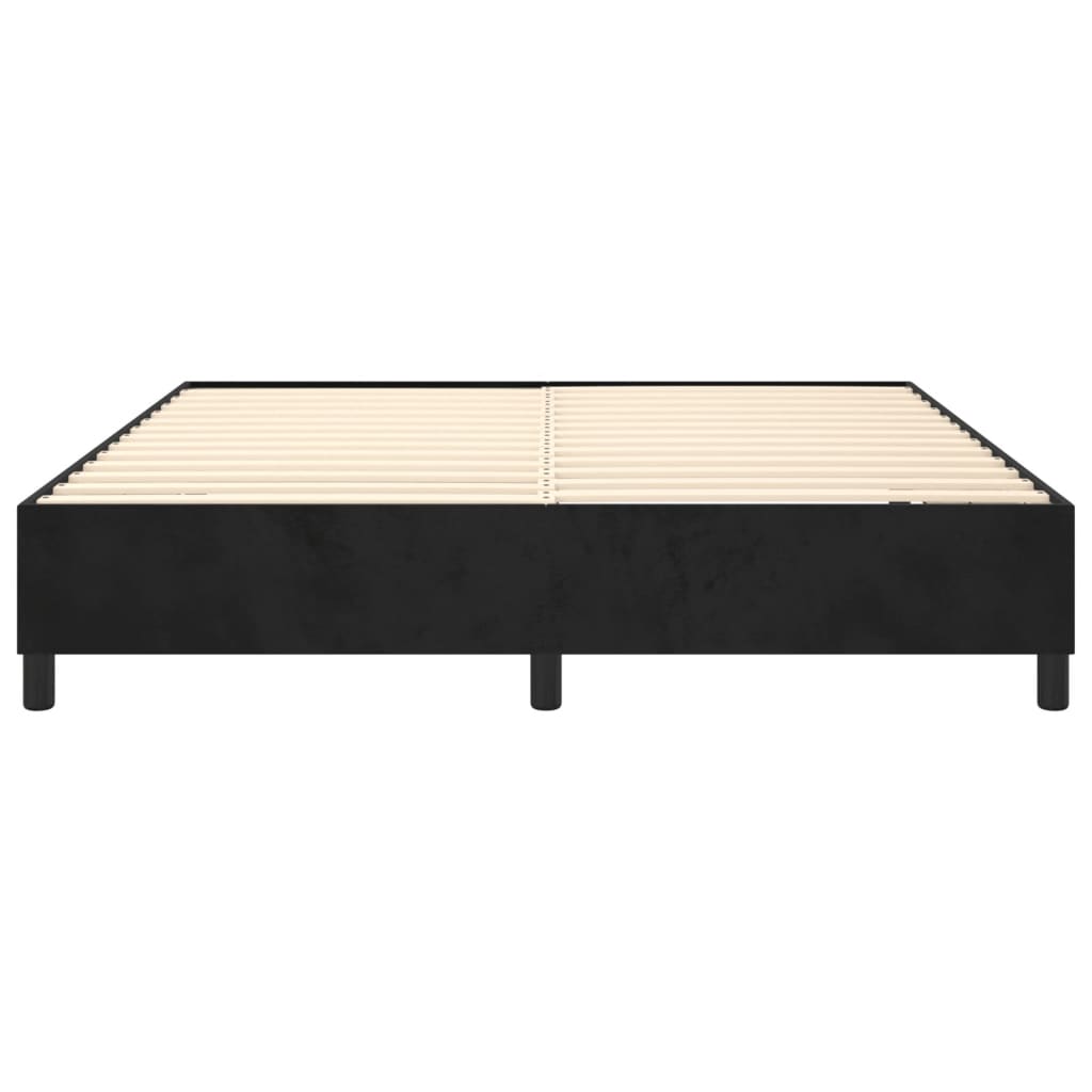 Boxspringframe Fluweel Zwart 180 x 200 cm 35 cm