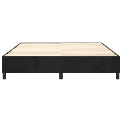Boxspringframe Fluweel Zwart 180 x 200 cm 35 cm
