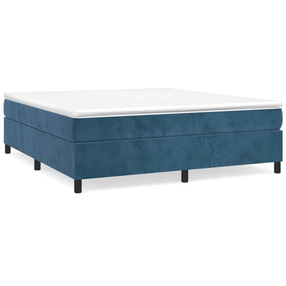 Boxspringframe Fluweel Donkerblauw 180 x 200 cm 35 cm