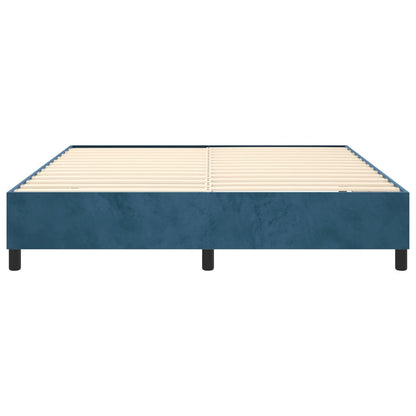 Boxspringframe Fluweel Donkerblauw 180 x 200 cm 35 cm