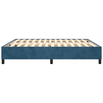 Boxspringframe Fluweel Donkerblauw 180 x 200 cm 35 cm