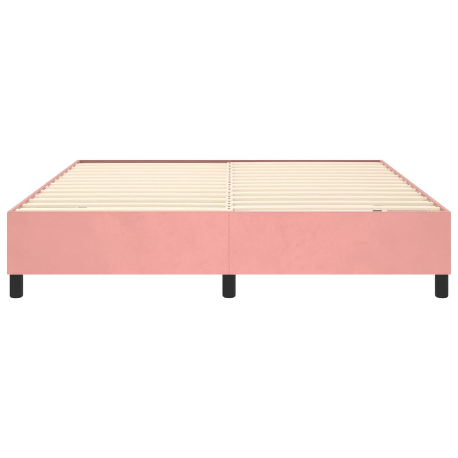 Boxspringframe Fluweel Roze 180 x 200 cm 35 cm