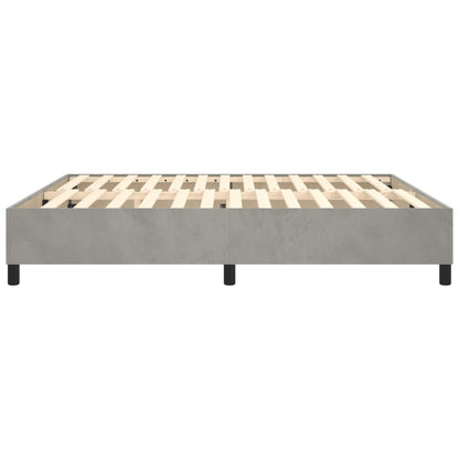 Boxspringframe Fluweel Lichtgrijs 200 x 200 cm 35 cm