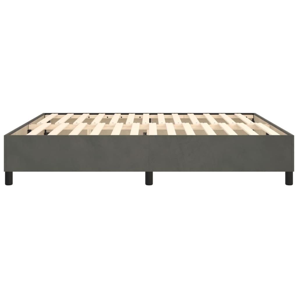 Boxspringframe Fluweel Donkergrijs 200 x 200 cm 35 cm