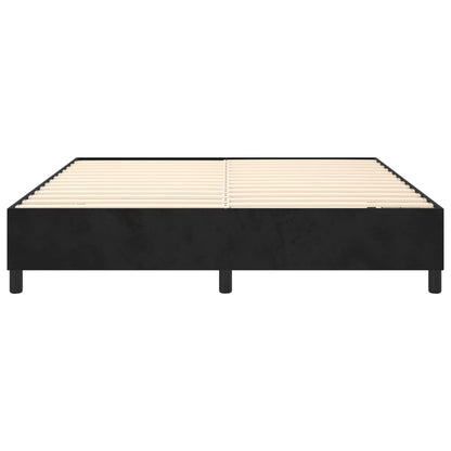Boxspringframe Fluweel Zwart 200 x 200 cm 35 cm