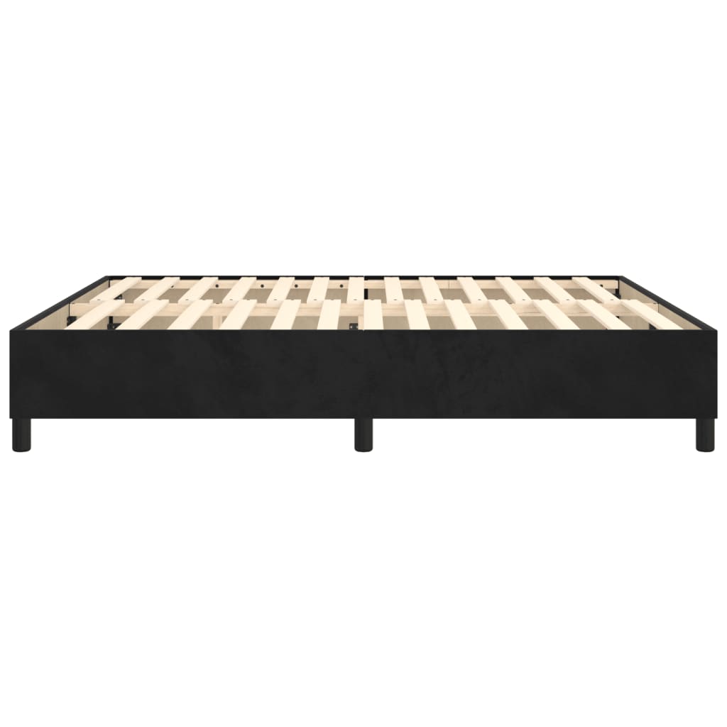 Boxspringframe Fluweel Zwart 200 x 200 cm 35 cm