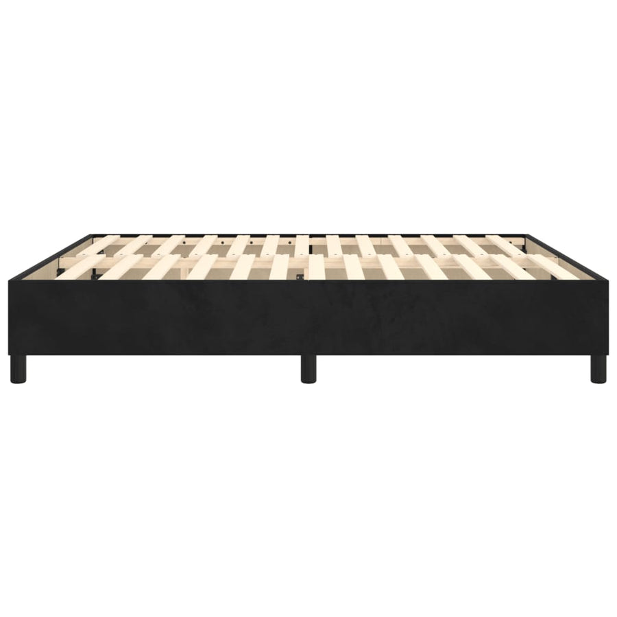 Boxspringframe Fluweel Zwart 200 x 200 cm 35 cm