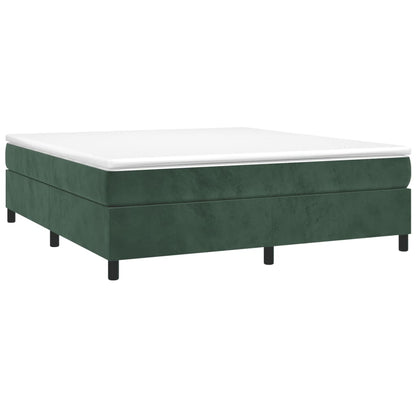 Boxspringframe Fluweel Donkergroen 200 x 200 cm 35 cm