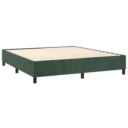 Boxspringframe Fluweel Donkergroen 200 x 200 cm 35 cm