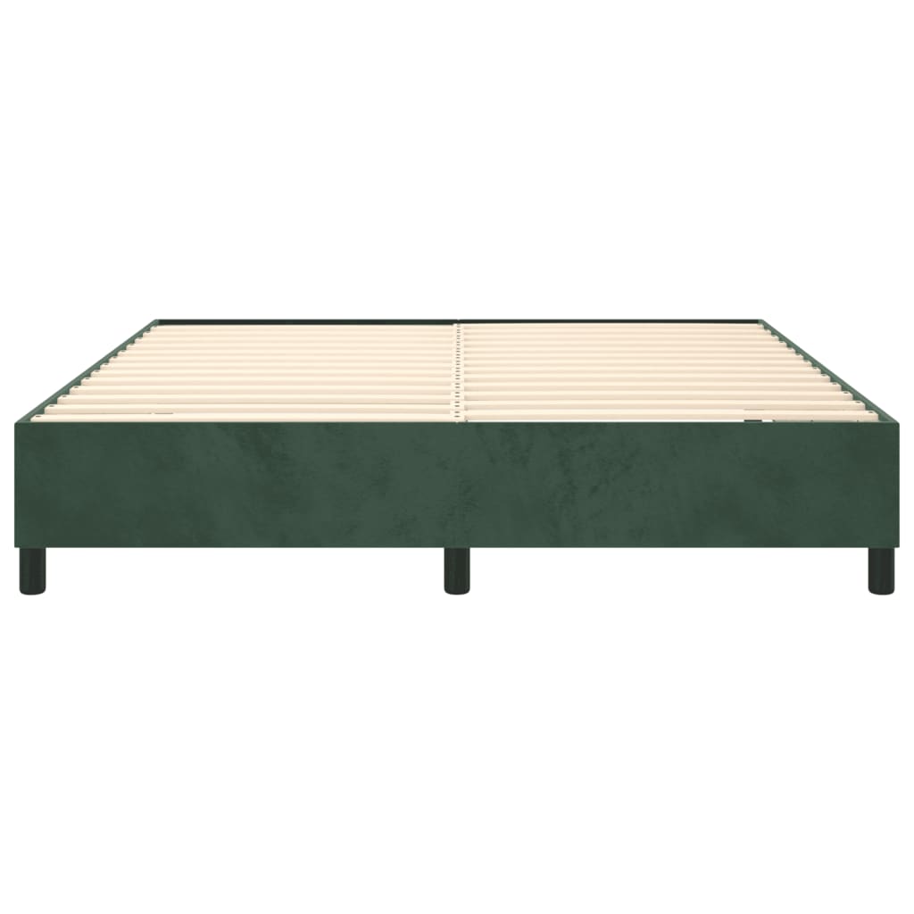 Boxspringframe Fluweel Donkergroen 200 x 200 cm 35 cm