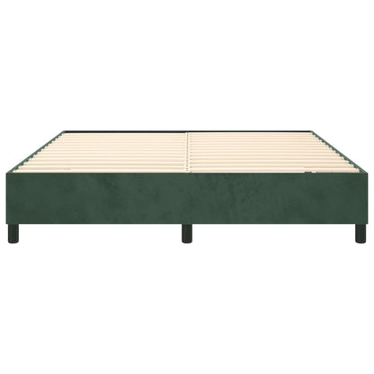 Boxspringframe Fluweel Donkergroen 200 x 200 cm 35 cm