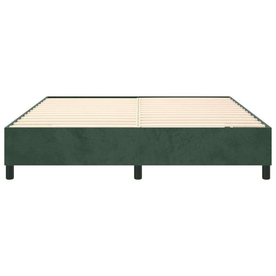 Boxspringframe Fluweel Donkergroen 200 x 200 cm 35 cm