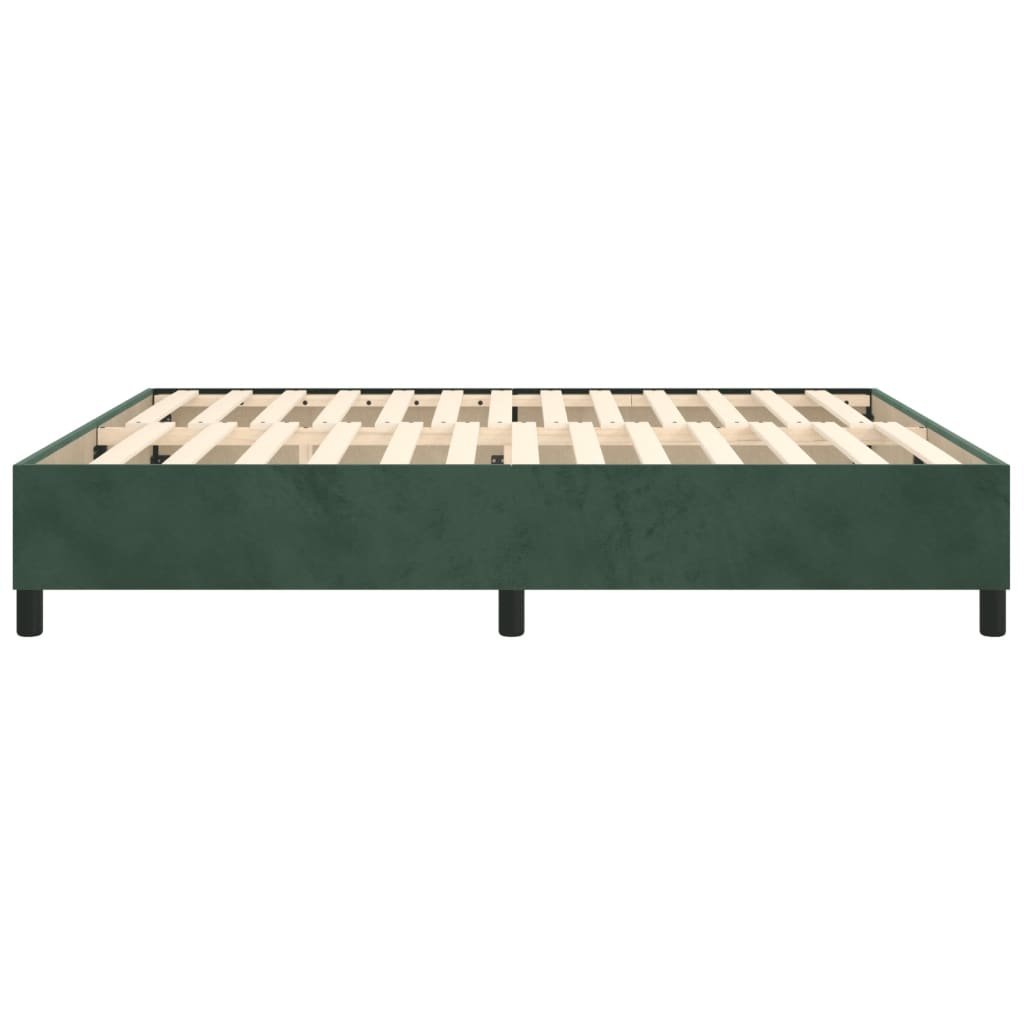 Boxspringframe Fluweel Donkergroen 200 x 200 cm 35 cm